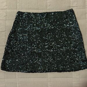 Urban Outfitter green sequin skirt